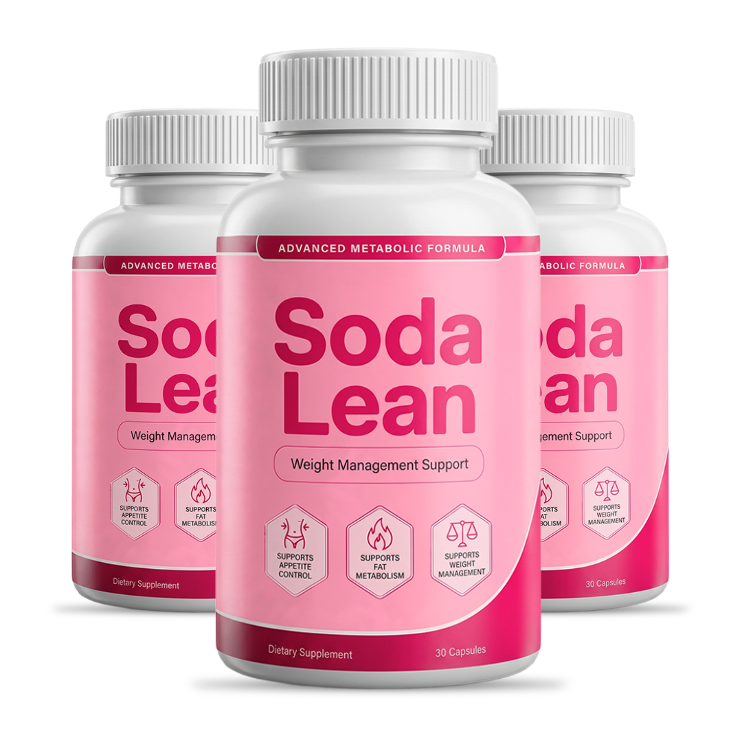 Sodalean weight-management capsules — three bottles